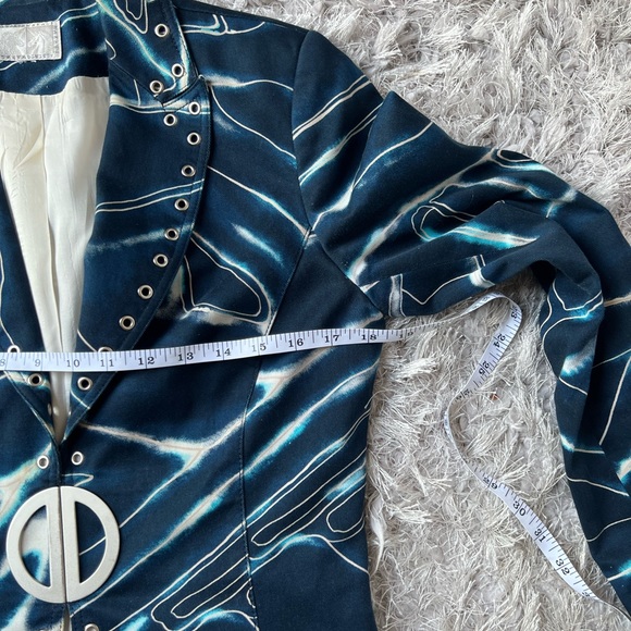 21- Vintage Alberto Makali Tie Dye Denim Jacket Size 10 - Picture 7 of 12